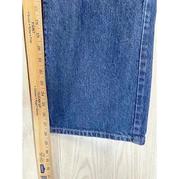 LL Bean Jeans Mens 42x29 Standard Fit Straight Medium Denim Suspender Buttons - Picture 7 of 8
